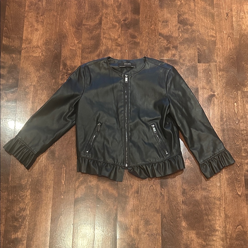 Zara fake leather jacket
